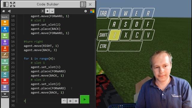 MakeCode Python for Minecraft:Education Edition - Agent Checker Part 2 смотреть онлайн