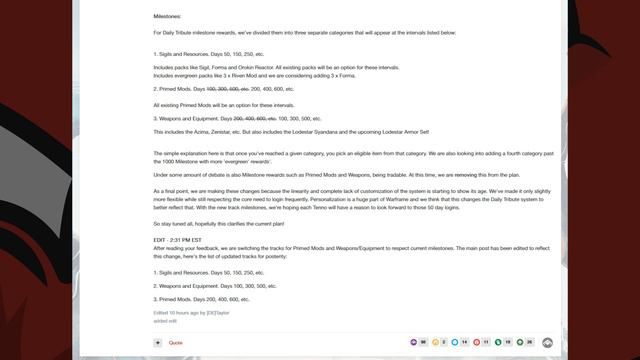 Developer Workshop: Login Reward Changes (Warframe) смотреть онлайн