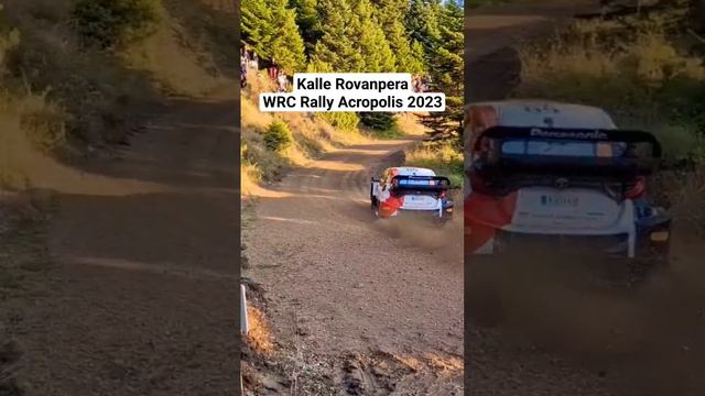 WRC Rally Acropolis 2023 Kalle Rovanpera takes hairpin #rally #wrc #motorsport #fullsend #rallye