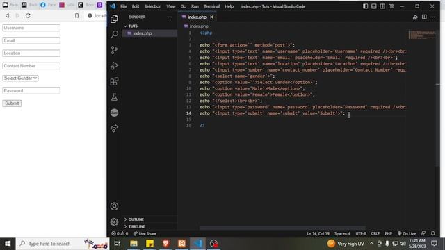 Creating a form using echo - PHP Tutorial смотреть онлайн