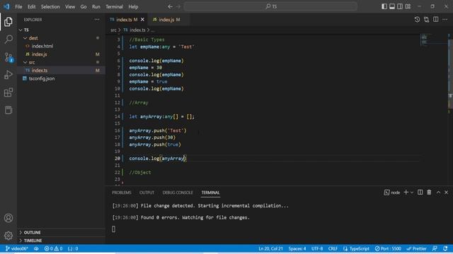 TypeScript Any Type Tamil | TypeScript for Beginners in Tamil