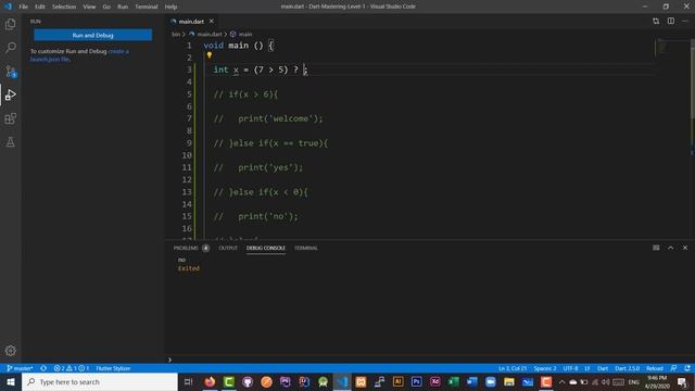 12 - Dart [ Ternary Operator ] [ Level - 1 ] [ Arabic ] смотреть онлайн
