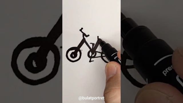 Как просто нарисовать велосипед. Рисуем с детьми. смотреть онлайн