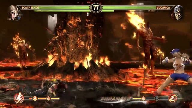 MK9 Tag Ladder Expert Sonya 1 vs 2 no use tag team partner