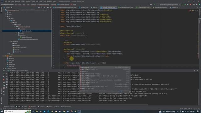 Build a RESTful API with Spring boot's Spring Web, Spring Data JDBC and H2 Database. Live coding