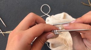 Закрытие резинки 2х2 иглой