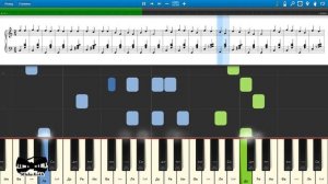 Частушки (на пианино Synthesia cover) Ноты и MIDI