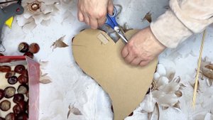 ДЕКОР из SECOND HAND и КАШТАНОВ сердце из каштанов венок картина из природных материалов
