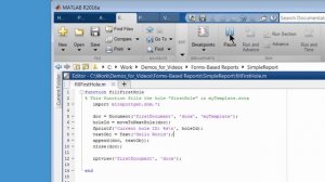 Forms-Based Report Generation Using Microsoft Word Templates - MATLAB Video