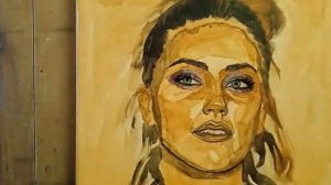 портрет Эмбер Херд маслом