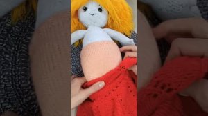 Doll knitting pattern. Описание куклы спицами. Мастер-класс кукла. Мк большая кукла в платье