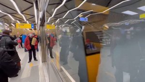 Подземный поезд в аэропорту Шереметьево!