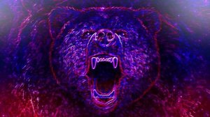 Медведь. Русский тотем. Символ России. Анимированный живой рисунок. Штрихи и линии. Фон в 4K.