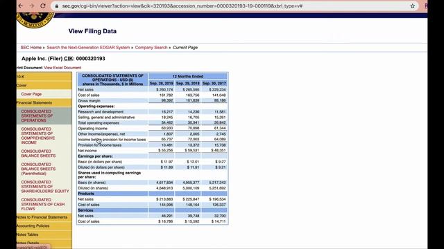 How to download financial statements in Excel file format from SEC EDGAR database |Dr. Choden