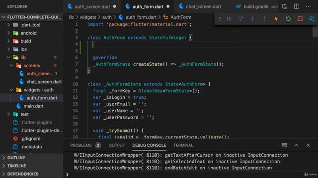12  Connecting Auth Form & Auth Screen