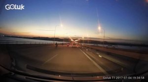 GoLuk T1 Dashcam Sunset Footage