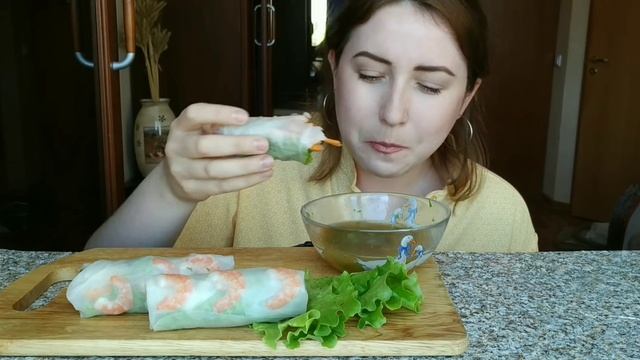 Спринг Роллы с креветками |SHRIMP SPRING ROLLS  | Eeating Show | 먹방