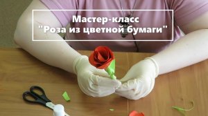 Мастер-класс "Роза из цветной бумаги" ко Дню Цветка (6+)