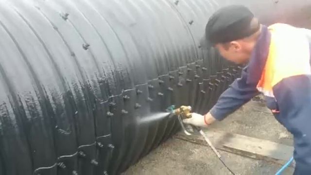 Нанесение Гермокрон-Гидро аппаратом безвоздушного распыления Wiwa Professional