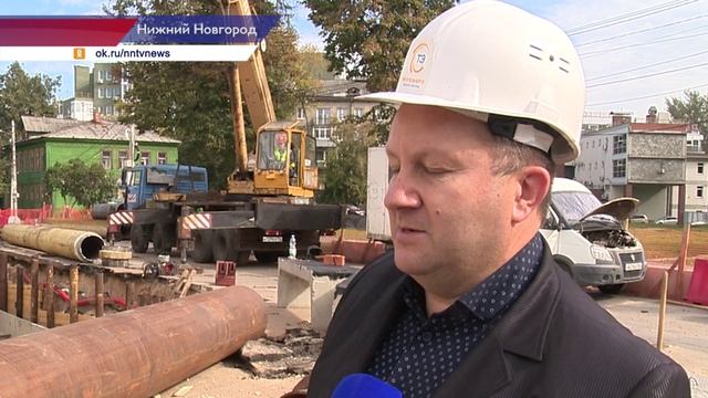 Строительство нового участка магистральной теплотрассы на улице Костина завершится в ноябре