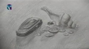 Уроки рисования (# 21) карандашом. Рисуем натюрморт с разными предметами