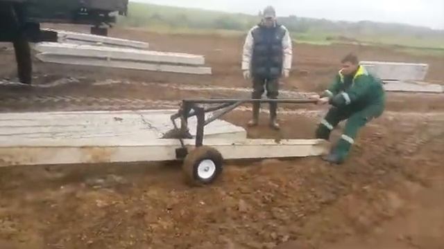 Тележка для подвоза свай. смотреть онлайн