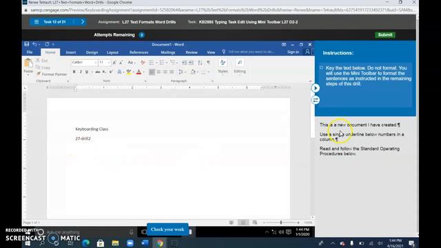 Lesson 27 Word Drills Video Instructions смотреть онлайн