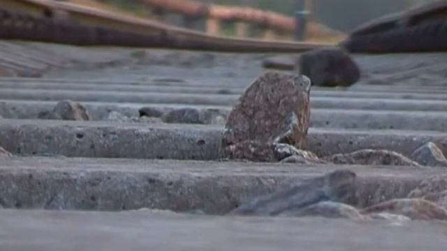 ЧС7-308 с поездом 76.Камера 2,вид из под поезда и прыгающий путь смотреть онлайн