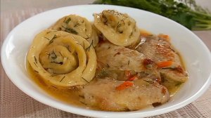 Вкусный Ужин КУРИНЫЕ КРЫЛЫШКИ с розочками из теста Делюсь рецептом