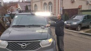 Светодиодная балка от Ежек. Комбинированный свет. С янтарными монохромными диодами