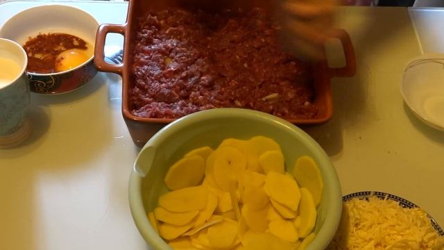 Картофельная запеканка в духовке Блюдо из фарша Домашний Рецепт