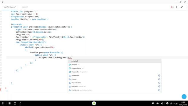 To make the ProgressBar display horizontally in aide-ide for android tutorial смотреть онлайн