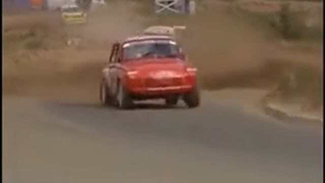 Rotary engine in a Toyota Starlet, rallycross.