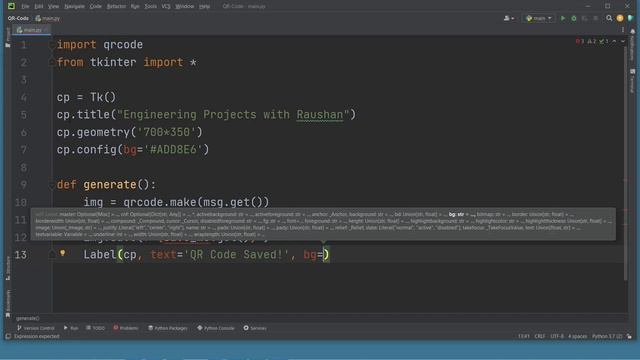 QR Code Generator - Python Project for Beginners [Source Code Included]