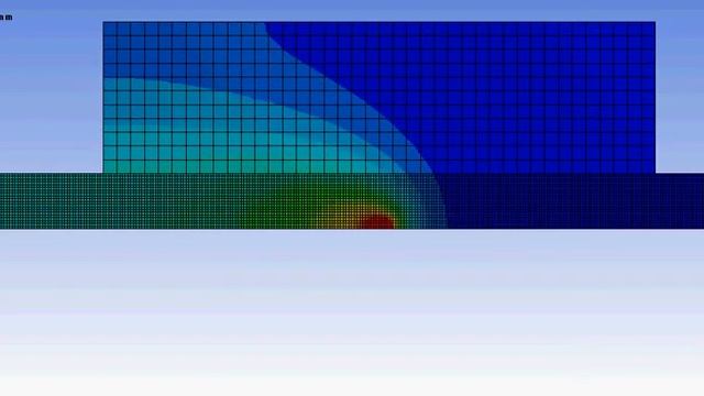Стыковое соединение. Прямолинейный шов. Моделирование теплового процесса при сварке. ANSYS. смотреть онлайн