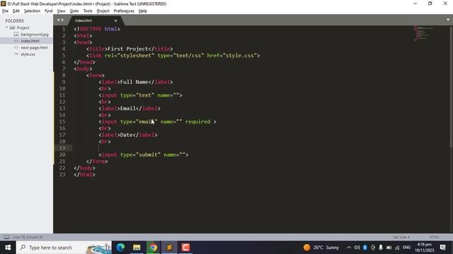 HTML Form Complete Tutorial | Form In HTML Tutorial | HTML Form Tutorial In Hindi | Part 15 A