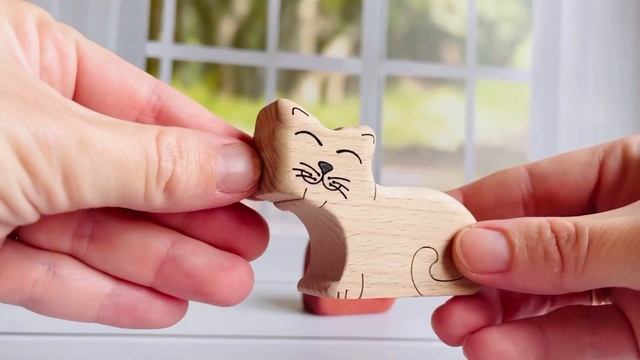 Обзор на деревянные фигурки «Семейный оберег котики» смотреть онлайн