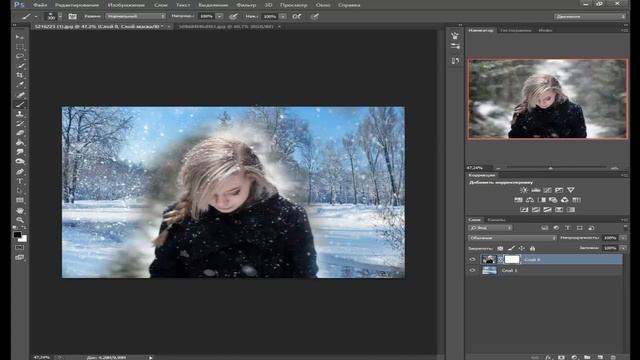как поменять фон в фотошоп с помощью слой маски уроки фотошопа смотреть онлайн