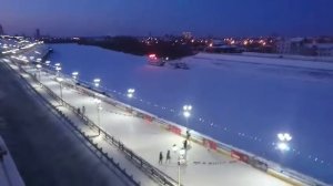 Тюмень зимой. Мост влюбленных.