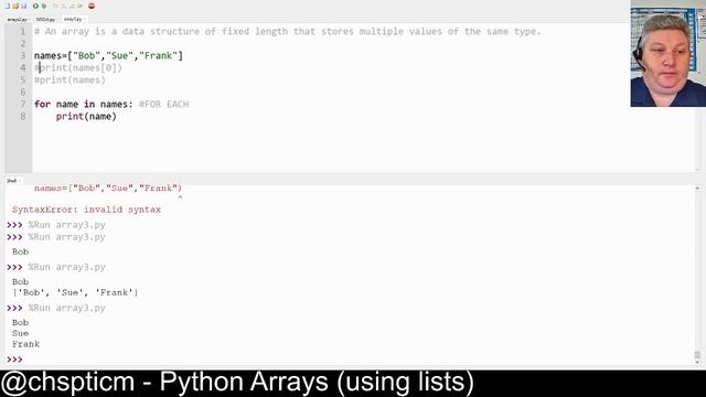 Python 3 Introduction to Arrays