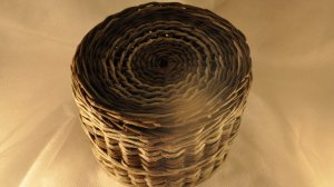 МК.  Круглая Коробка из бумажной лозы. Часть 2. #21(2)