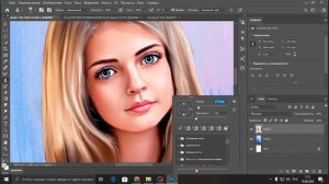 How to create a beautiful portrait in the style of "Oil paint", photoshop Adobe Photoshop.