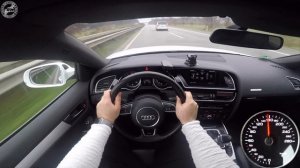 AUDI A5 Sportback 2.0 TDI 2016 POV TOP SPEED DRIVE on AUTOBAHN MAX ACCELERATION (NO SPEED LIMIT)