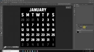 Customizable Photoshop Calendar Template Walkthrough