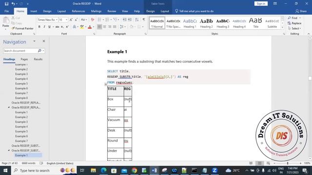 Oracle | SQL | regexp | regular expressions in SQL
