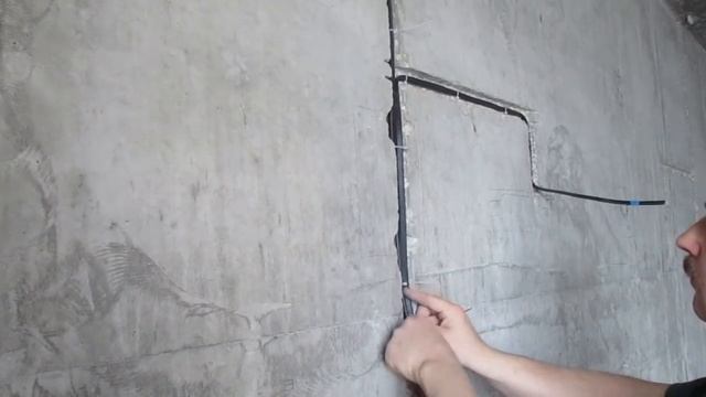 Протяжка кабеля, его крепление, штробы смотреть онлайн