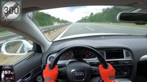 AUDI A6 C6 2.0 TDI 140HP TOP SPEED DRIVE ON GERMAN AUTOBAHN