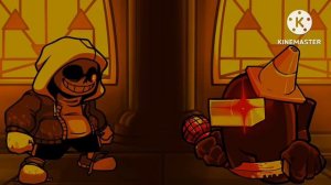 FNF Burning In Hell(Anjer inst) but Dust Sans and Black sing it【FridayNightFunkin】