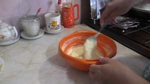 Быстрый завтрак.  Оладушки на простокваше.