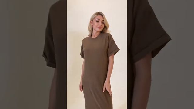 Платье на каждый день повседневное офисное оверсайз с коротким рукавом спортивное нарядное NEWLEED смотреть онлайн